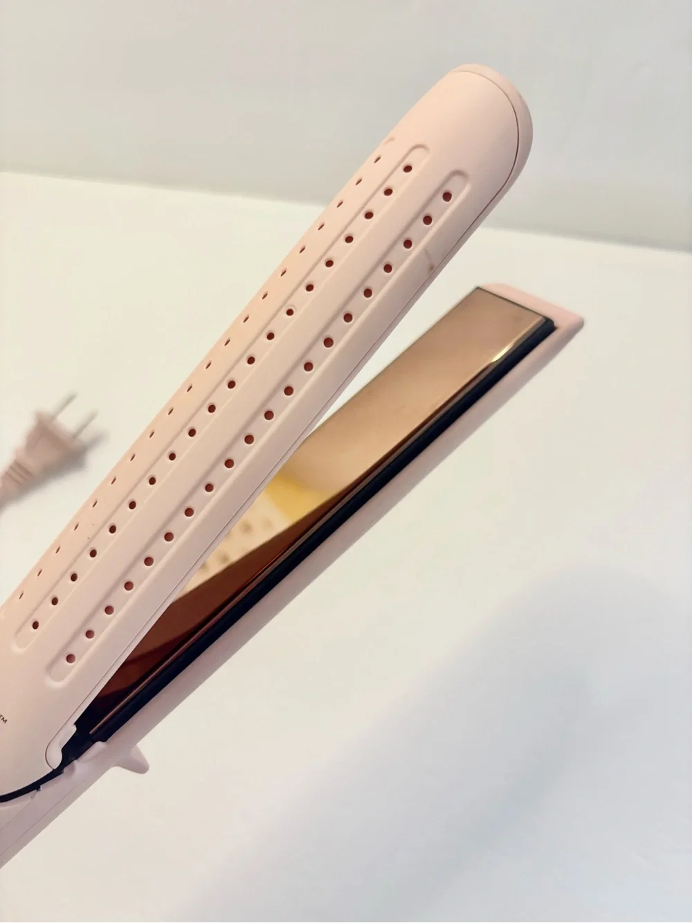 L’ange Le Duo Grande 360° Airflow Styler Blush Pink 2-in-1 Straightener Curler